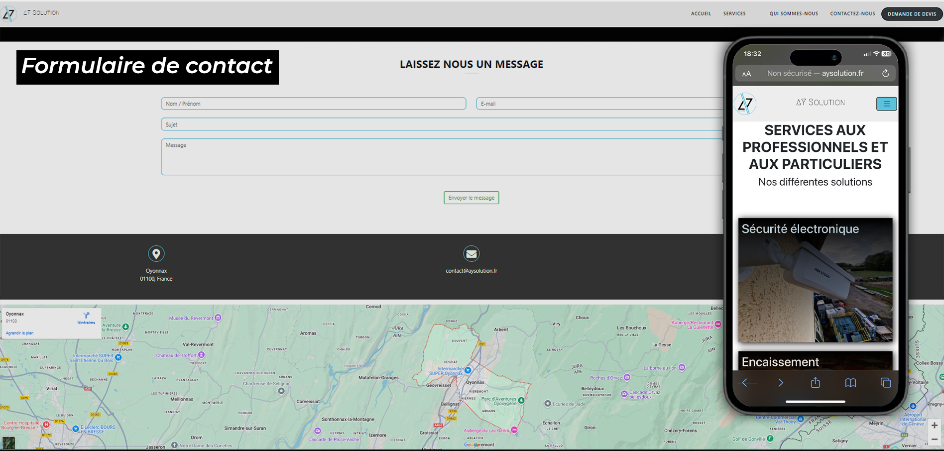 Site web AY Solution