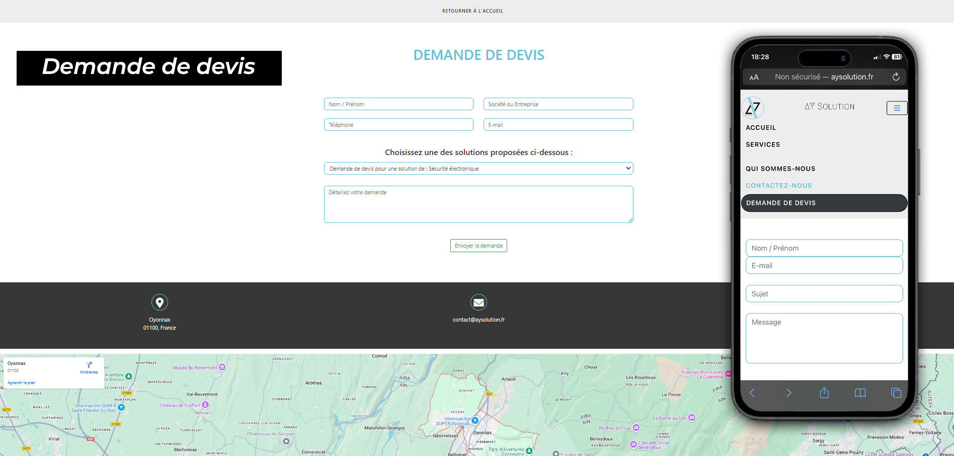 Site web AY Solution