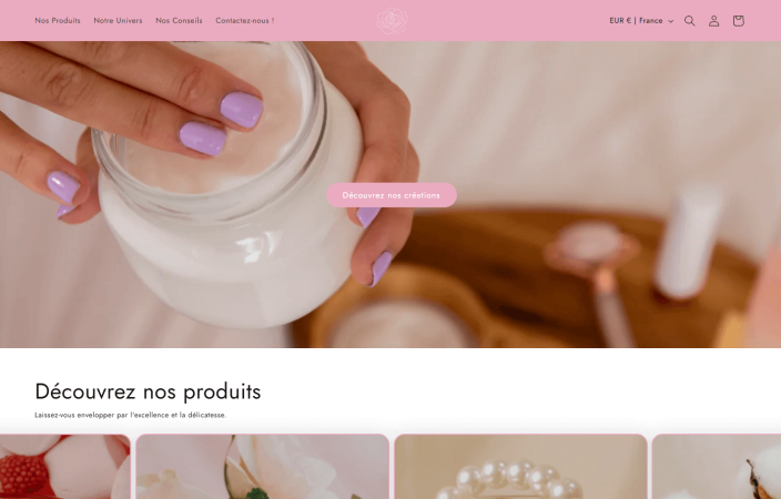 Création d’un site e-commerce pour Douceur du Musc