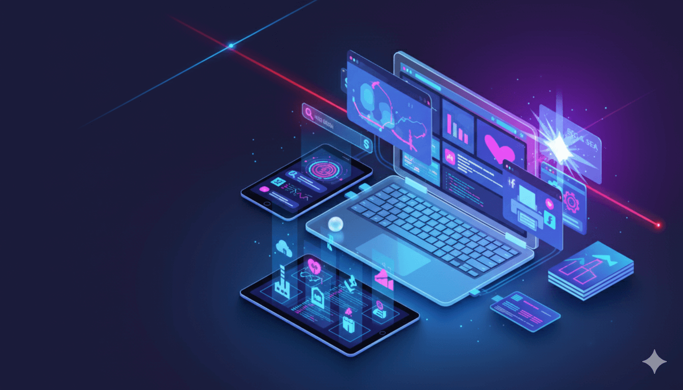 ZK Studio's vous apporte de la visibilité en créant un site web sur-mesure, référencement naturel (SEO), campagne SEA, gestion des réseaux sociaux, design graphique et impression sur support